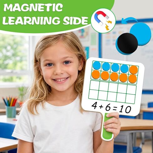 5 Magnetic Ten Frame Set & Math Counters Addition Subtraction Games in Saudi Arabia