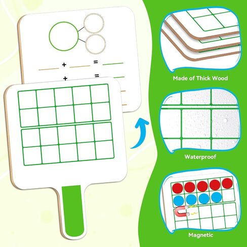 5 Magnetic Ten Frame Set & Math Counters Addition Subtraction Games in Saudi Arabia