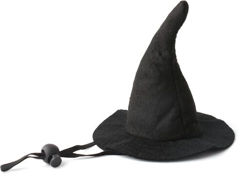 Witch Hat for Cats, Dog Halloween Witch Costume, Black Felt Adjustable Hat in Kuwait