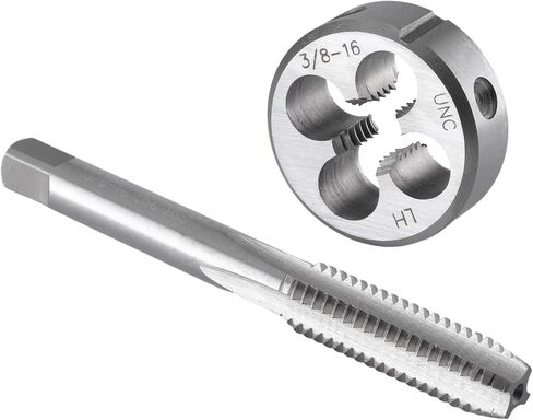 Burkit 1/4"-28 UNF Tap and Die Set Left Hand, 1/4 x 28 UNF Machine Thread Tap and Round Die in Kuwait