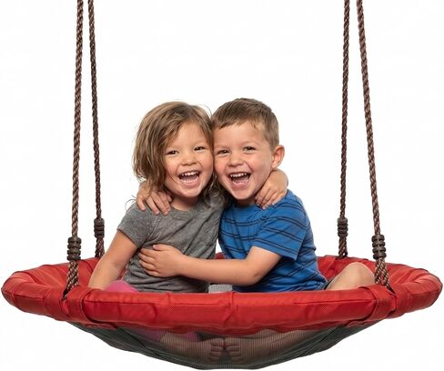 Jack and June 30" Diameter Red Round Swing Supports up to 300 lbs Swing in Kuwait