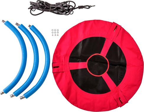 Jack and June 30" Diameter Red Round Swing Supports up to 300 lbs Swing in Kuwait