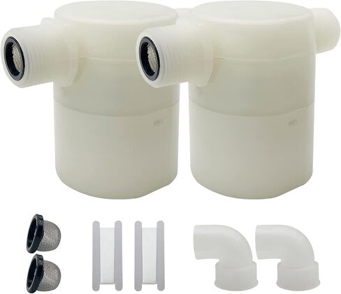Water Float Valve, Water Level Control Water Tank Traditional Float Valve Upgrade 2 PCS(3/4", up inlet) in Kuwait