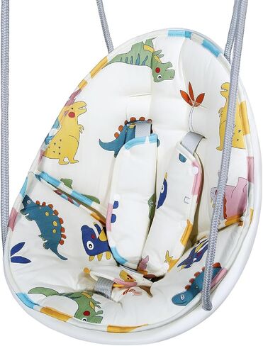 Toddler Swing Cushion - FEISIKE Baby Swing Outdoor Seat Insert Pad Compatible with Coconut Toddler Swing Egg Swing for Toddlers Ages 6-36 Months, Detachable and Washable(Swing Not Included) in Kuwait