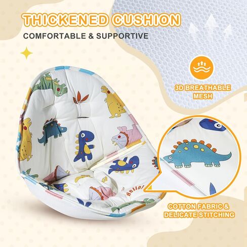 Toddler Swing Cushion - FEISIKE Baby Swing Outdoor Seat Insert Pad Compatible with Coconut Toddler Swing Egg Swing for Toddlers Ages 6-36 Months, Detachable and Washable(Swing Not Included) in Kuwait