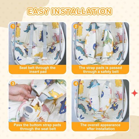 Toddler Swing Cushion - FEISIKE Baby Swing Outdoor Seat Insert Pad Compatible with Coconut Toddler Swing Egg Swing for Toddlers Ages 6-36 Months, Detachable and Washable(Swing Not Included) in Kuwait