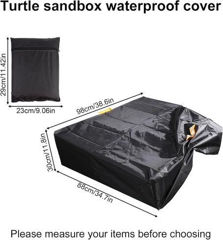 Waterproof Cover for Little Tikes Turtle Sandbox, 420D Oxford Sand Pit Cloth Turtle Sand Box Cover Windproof Outdoor Sandpit Protection for Kids Protect Toys, 38.6x34.7x11.8 inch in Kuwait