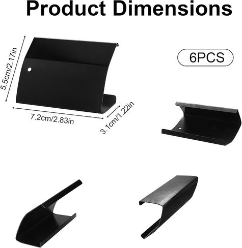 6pcs Large Reptile Tank Clips, Metal Heavy Duty Terrarium Tank Cover Clip Replacements Suitable for 30-Gallon or Larger Reptile Enclosure (Black) in Kuwait