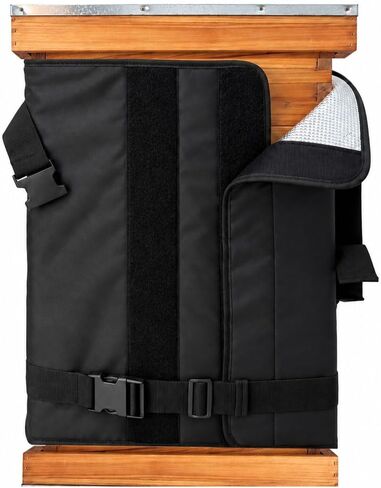 Beehive Winter Wrap for BeeCastle Logo Free 5 Frame Beehive Kit BCTY5NUC, 600D Oxford Bee Hive Insulation Cover with Aluminum Foil Lining, Adjustable Buckles for Outdoor Hives in Kuwait