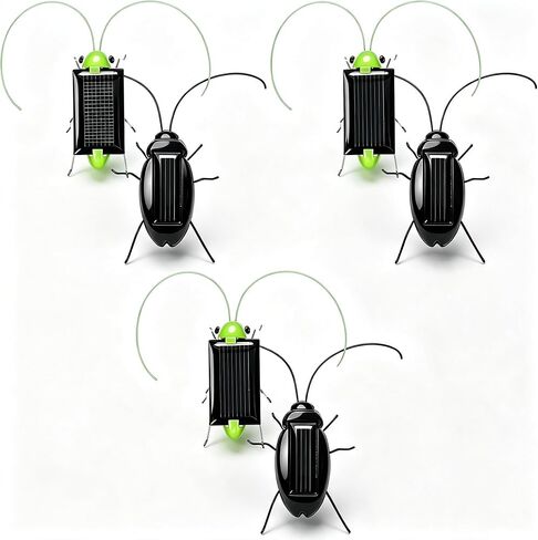 Toyvian Solar Powered Insect Props, 6pcs Lifelike Grasshopper in Kuwait