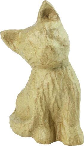 Décopatch - Ref AP583O - Small Cat - Papier Maché Object to Decorate - 11 x 3.5 x 12cm - Decorate with Décopatch Papers & PaperPatch Glue, Glitter, Paints in Kuwait