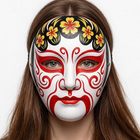50 Pack DIY Full Face Masks Blank White Mask for Painting 2 Sizes Paper Mache Masquerade Mask for Halloween Mardi Gras Party Art Supplies in Kuwait