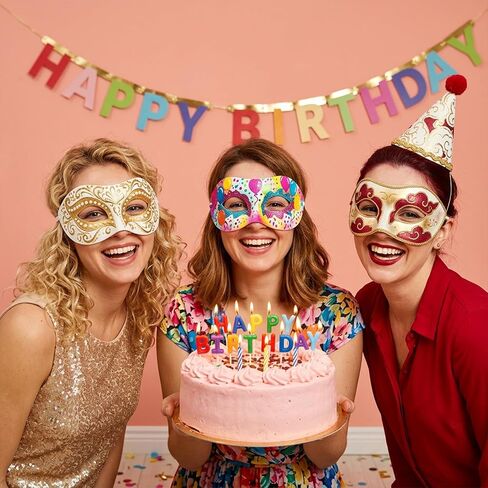 48pcs Paper Mache Mask Blank Half Face White Mask DIY Craft for Mardi Gras Halloween Cosplay Party, 4x7.5 Inches with Elastic String in Kuwait