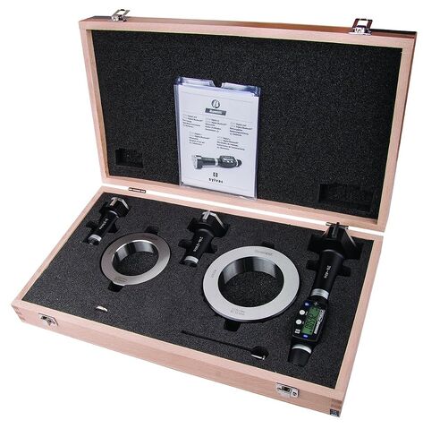 Fowler 54367010BT .250-.375"/6-10 mm XTD3 Bluetooth Electronic Holemike Bore Gage Set, 3-Point Heads, 0.00005"/0.001 mm Graduation, 0.00015"/0.004 mm Accuracy, Steel, Black in Kuwait