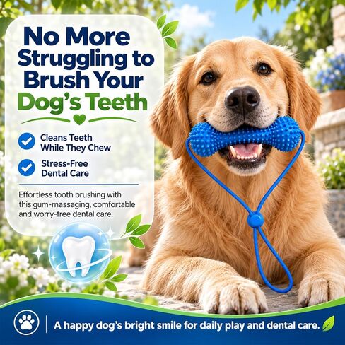 Dual-Action Canine Dental Prop, Bite and Brush Dental Toy for Dogs in Kuwait
