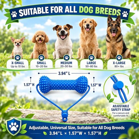Dual-Action Canine Dental Prop, Bite and Brush Dental Toy for Dogs in Kuwait