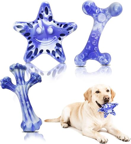 YINEYA Dog Toys for Aggressive Chewers, 3-Pack Tough Dog Chew Toys in Saudi Arabia