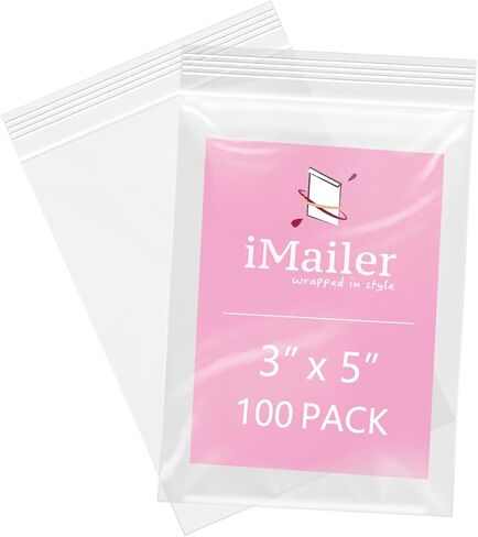 iMailer - 100 Pcs- 9" x 12" Clear Zip Bags - Reclosable Plastic Zip Poly Bags for A4, Letter Sized Documents, Clothing in Saudi Arabia