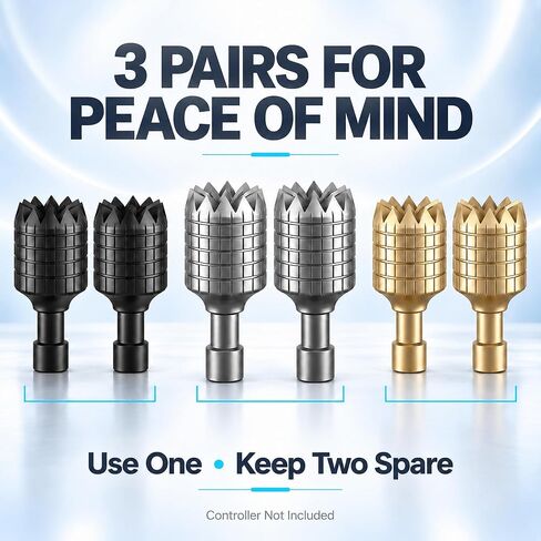 3 Pairs Replacement Joysticks Compatible with DJI RC/RC 2 Controller, 6PCS Aluminum Alloy Thumb Sticks for Mini 4 Pro, Mini 3 Pro, Air 3, Mavic 3, Gold Silver Black in Kuwait
