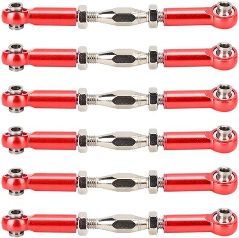 RC Turnbuckles, Adjustable Aluminum Alloy Servo Links 6-Piece Set for RC Hobbyists Front Rear Suspension Tuning Off-Road Racing Competition Use in Kuwait