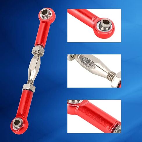 RC Turnbuckles, Adjustable Aluminum Alloy Servo Links 6-Piece Set for RC Hobbyists Front Rear Suspension Tuning Off-Road Racing Competition Use in Kuwait