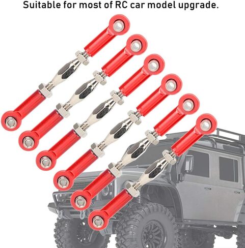 RC Turnbuckles, Adjustable Aluminum Alloy Servo Links 6-Piece Set for RC Hobbyists Front Rear Suspension Tuning Off-Road Racing Competition Use in Kuwait