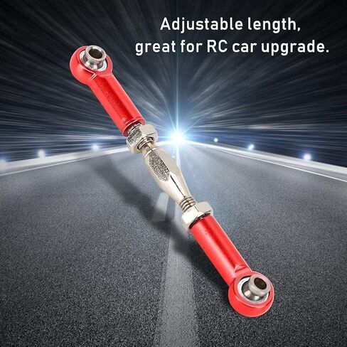 RC Turnbuckles, Adjustable Aluminum Alloy Servo Links 6-Piece Set for RC Hobbyists Front Rear Suspension Tuning Off-Road Racing Competition Use in Kuwait