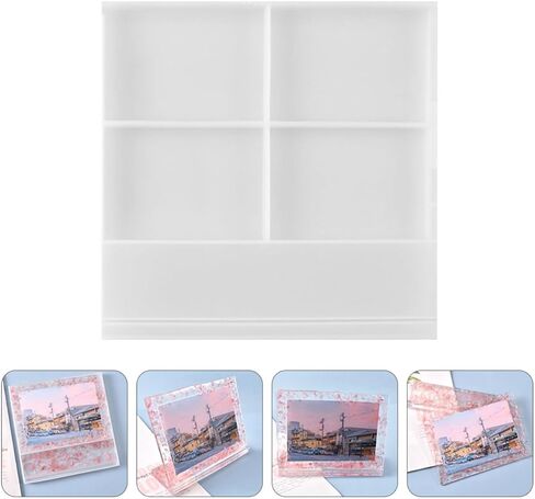 Photo Frame Mold Crystal Epoxy Silicone DIY Craft Making Supply White in Kuwait
