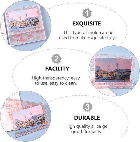Crystal Epoxy Silicone Picture Frame Mold for DIY Craft Photo Projects in Kuwait