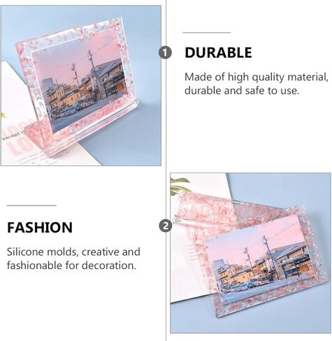 DIY Silicone Photo Frame Mold for Epoxy Resin Crafting Beginners White in Kuwait