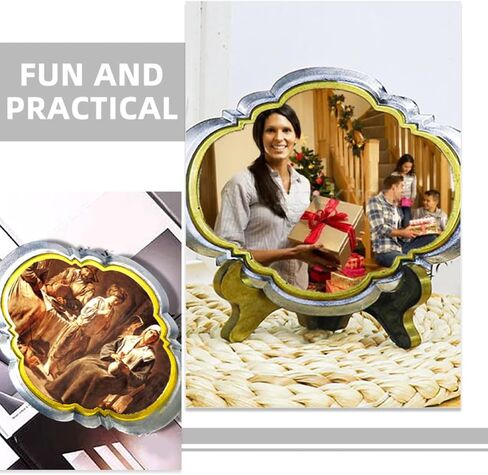 2 Sets European Oval Picture Frame Silicone Molds in Kuwait