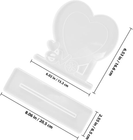 Heart Shaped Photo Frame Mold Silicone DIY Stand-up Display Craft in Kuwait