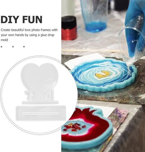 Heart Shaped Photo Frame Mold Silicone DIY Stand-up Display Craft in Kuwait