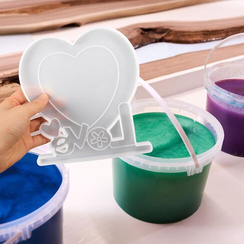 Heart Shaped Photo Frame Mold Silicone DIY Stand-up Display Craft in Kuwait