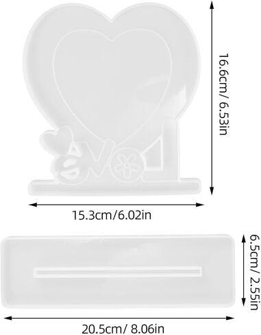 Heart Shaped Photo Frame Mold Silicone DIY Stand-up Display Craft in Kuwait