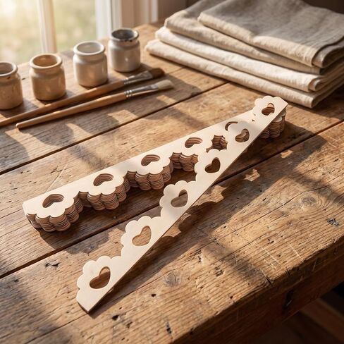 12pcs Wood Scallop Edging Trim 15.75 Inch Cabinet Frame Molding in Kuwait