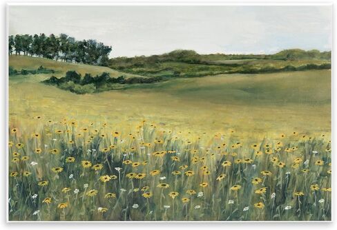 تصميم فني جداري من القماش من شركة Stupell Industries Rural Daisy Meadow بواسطة مايكل ويليت in Kuwait