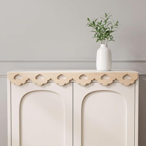 12pcs Wood Scallop Edging Trim 15.75 Inch Cabinet Frame Molding in Kuwait