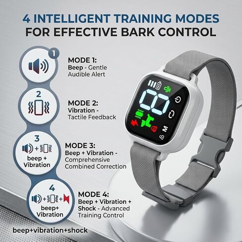 Noobark Dog Bark Collar, 4 Training Modes, 8 Sensitivity Levels in Saudi Arabia