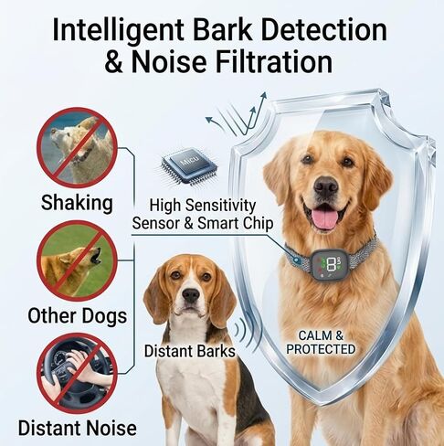 Noobark Dog Bark Collar, 4 Training Modes, 8 Sensitivity Levels in Saudi Arabia