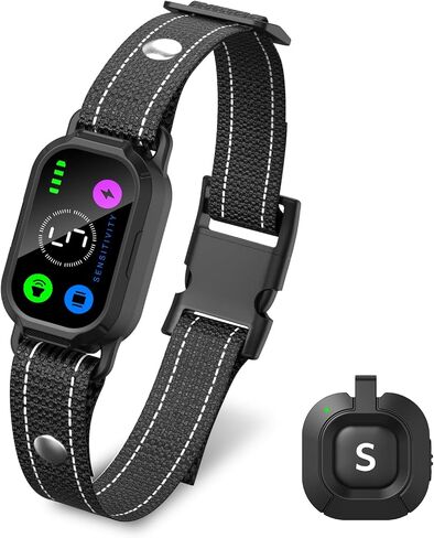 Dog Bark Collar with Remote Control,Smart 2-in-1 Automatic & Manual Anti Barking Dog Training Collar with Beep,Vibration,Static Modes for Large Medium Small Dogs,5 Adjustable Sensitivity in Kuwait