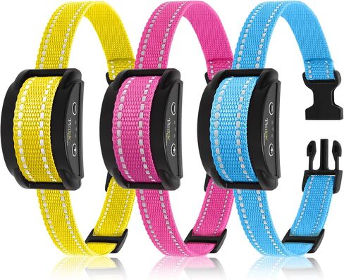 PetJoy Dog Bark Collar 3 Pack, Barking Collars with 5 Adjustable Levels of Sensitivity, Smart Automatic Bark Collar with 7-Stage Escalating Beep-to-Shock Correction in Kuwait