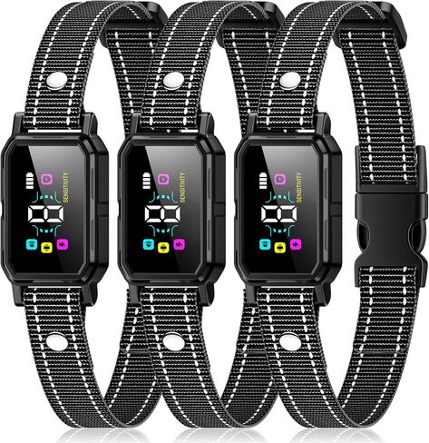 3-Pack Dog Bark Collar for Large Dog 8-120Lbs Medium Small Dog Barking Collar with 5 Adjustable Sensitivity Beep Vibration Harmless Shock Anti Bark Device in Kuwait