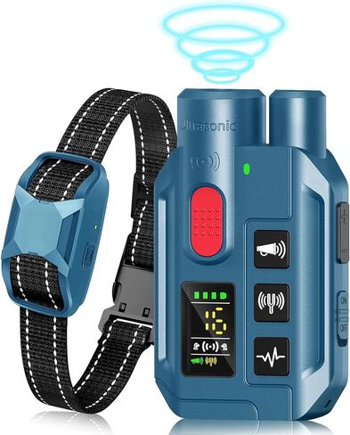 Dog Shock Collar with Remote Control,IP67 Waterproof Dog Bark Collar for Small Medium and Large Dogs,2000FT Range Dog Training Collar(Black) in Kuwait