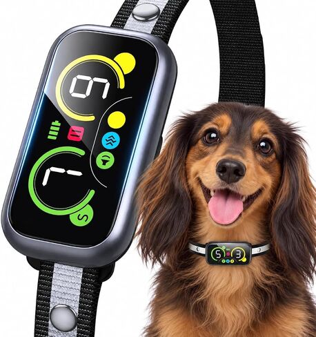 Dog Bark Collar, Instant Bark Solution, Smart Anti Barking Device with 4 Correction Modes, Fast-Acting Barking Collar for for Large Medium Small Dogs 5-150lbs, Ideal for Home & Outdoor in Saudi Arabia