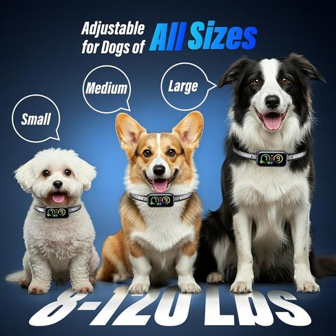 Dog Bark Collar, Instant Bark Solution, Smart Anti Barking Device with 4 Correction Modes, Fast-Acting Barking Collar for for Large Medium Small Dogs 5-150lbs, Ideal for Home & Outdoor in Saudi Arabia