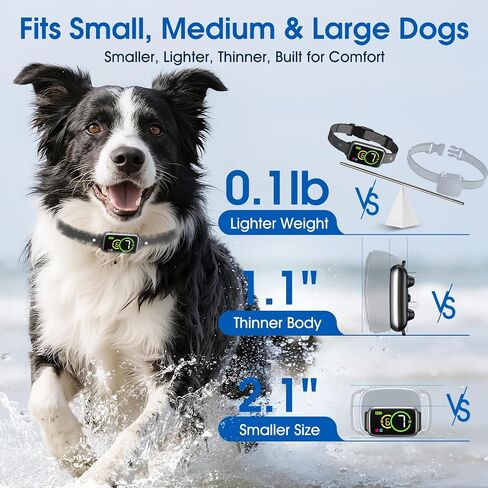 Dog Bark Collar, Smart Anti Barking Device for Dogs with Fast Bark Recognition, Beep & Vibration Barking Collar | Help Turn Barking Chaos into Quiet Comfort for Small Medium Large Dogs in Saudi Arabia