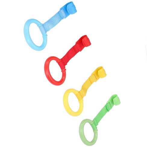 Luocute Baby Pull Up Rings, 4 Pcs, Plastic, Ergonomic Design in Kuwait