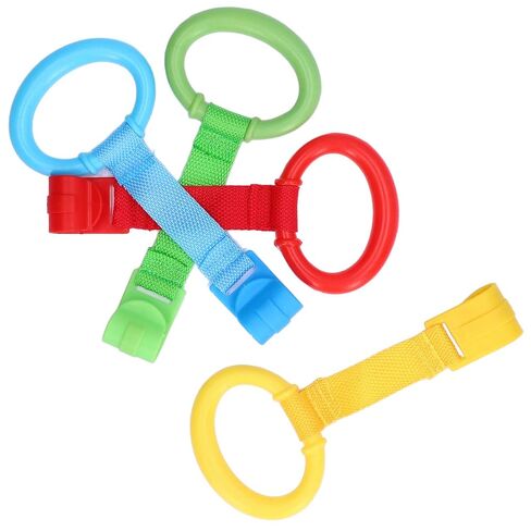 Luocute Baby Pull Up Rings, 4 Pcs, Plastic, Ergonomic Design in Kuwait