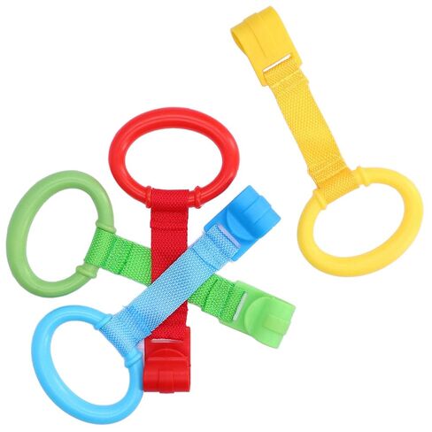 Luocute Baby Pull Up Rings, 4 Pcs, Plastic, Ergonomic Design in Kuwait